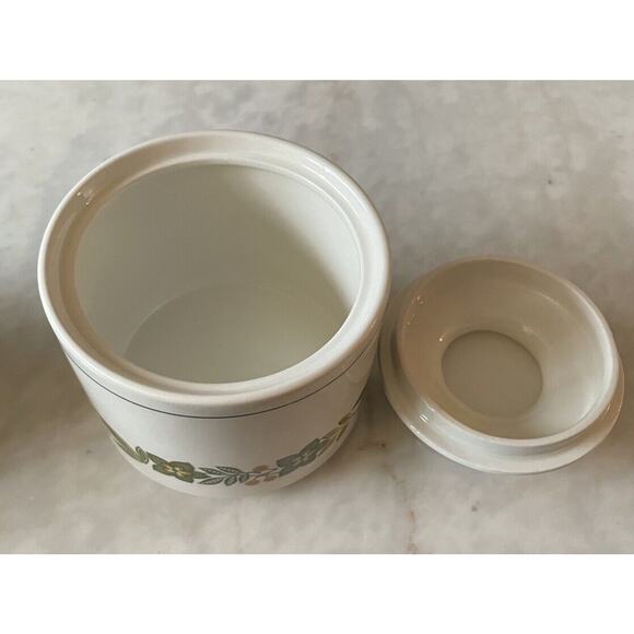 Vintage Studio J & G Meakin MCM Cream & Sugar Set England White Green Retro - Picture 7 of 8